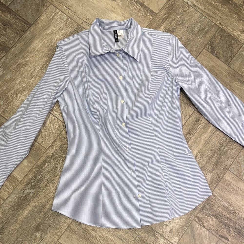 H&M Light Blue Pinstripe Shirt